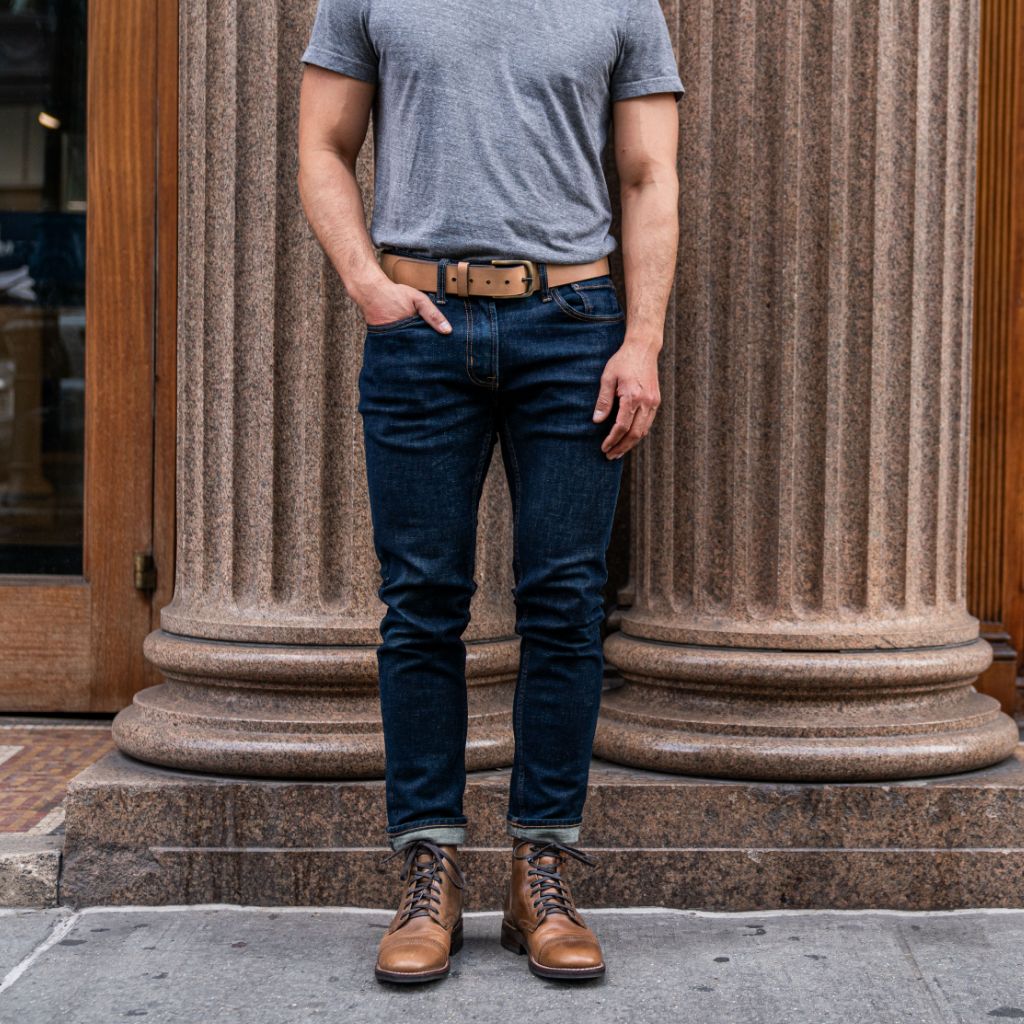 Men's Heritage Leather Belt | Natural - Image 6