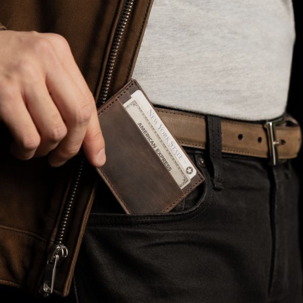 tobacco card holder Minimalist Leather in Tobaccoby Thursday Boot Company Corner Cut Card Sleeves Tobacco Card Sleeves (100 count)