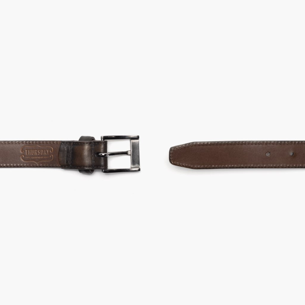 Men's Classic Leather Belt | Black Coffee - Image 3