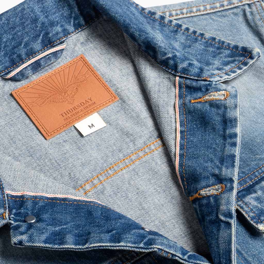 Selvedge Denim Trucker Jacket | Vintage Wash - Image 7